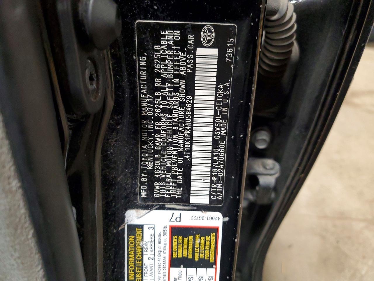2017 TOYOTA CAMRY