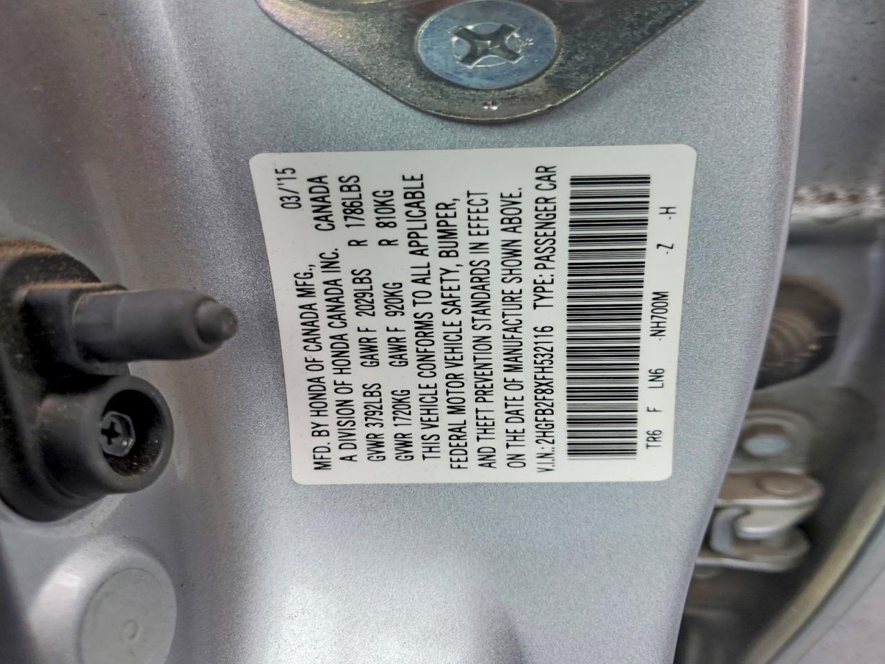 2015 HONDA CIVIC