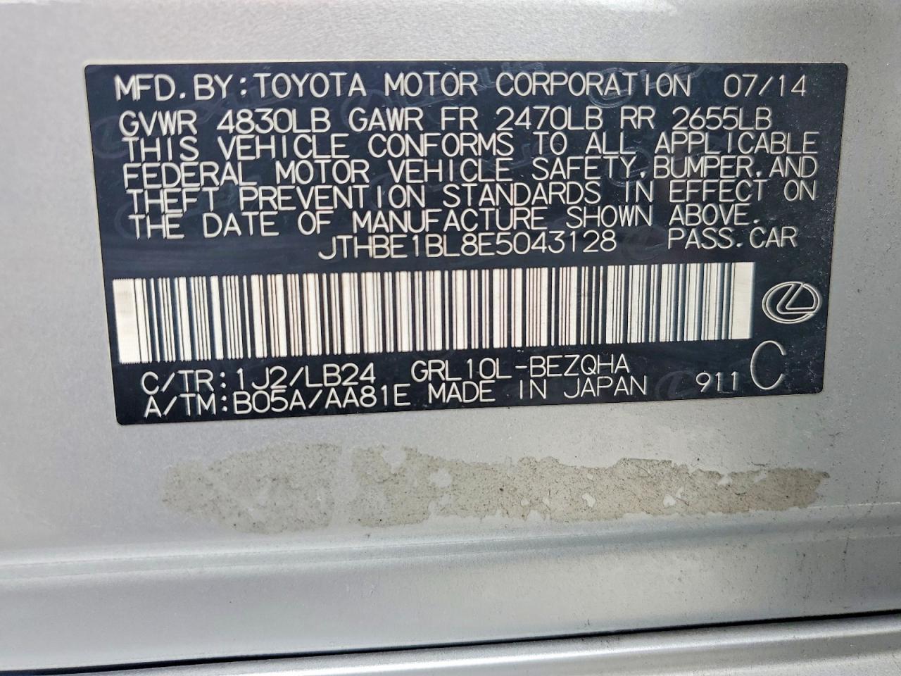 2014 LEXUS GS 350