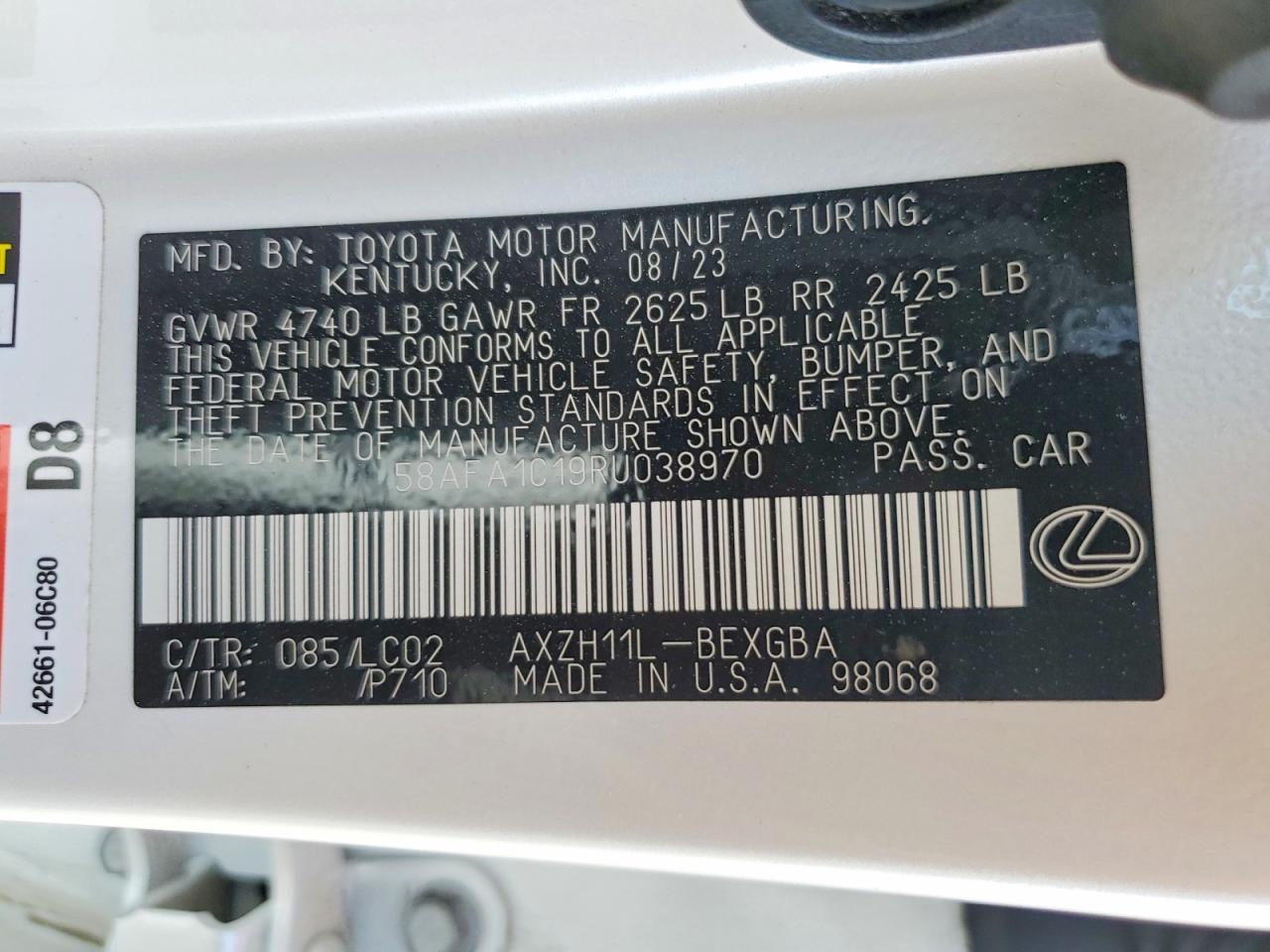 2024 LEXUS ES 300H