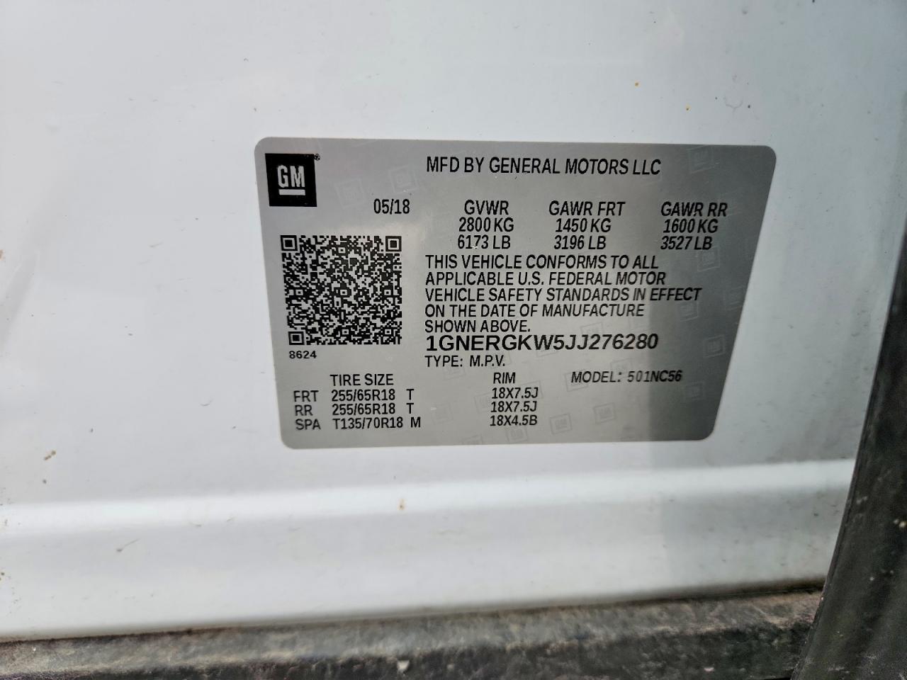 2018 CHEVROLET TRAVERSE