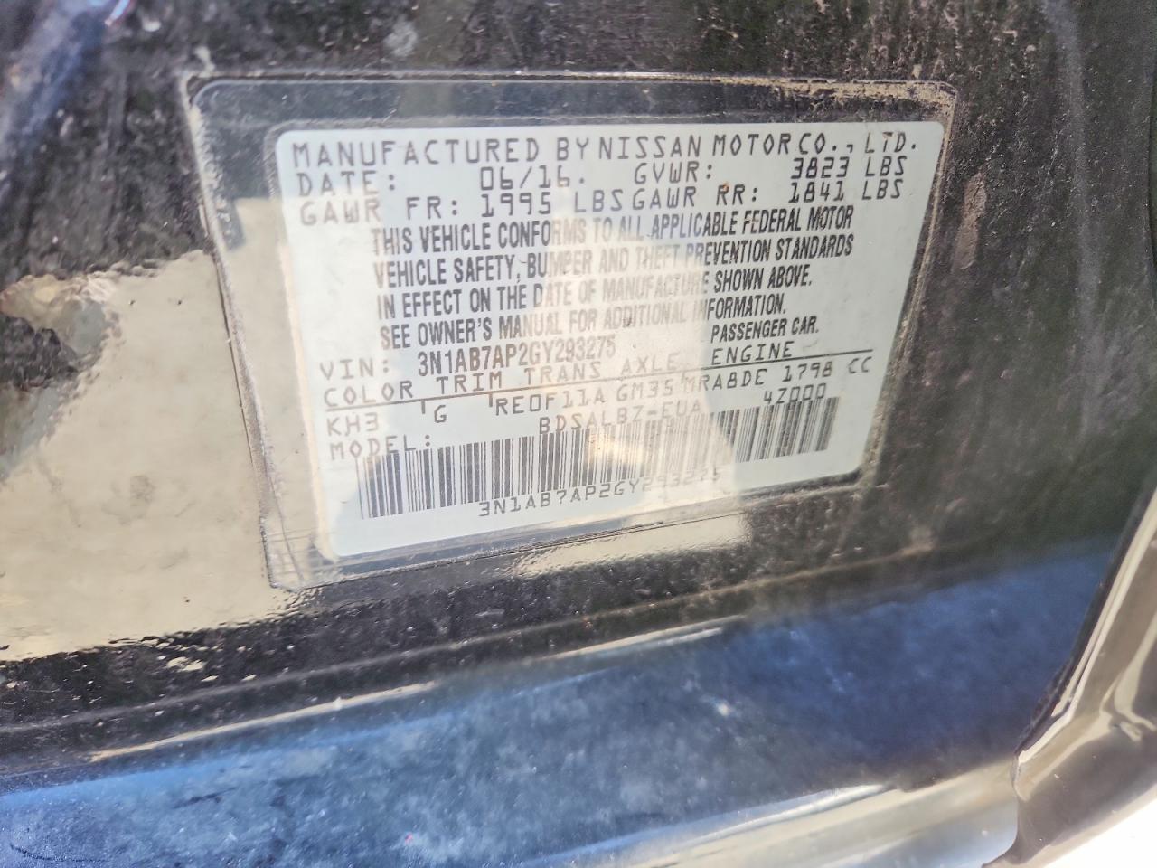 2016 NISSAN SENTRA
