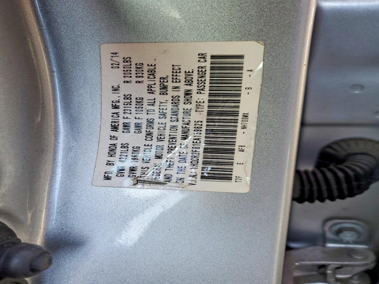 2014 HONDA ACCORD