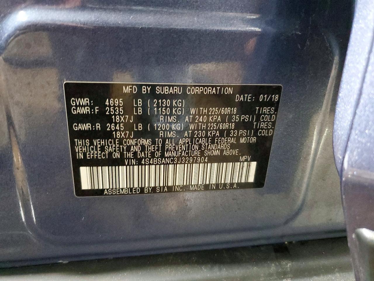 2018 SUBARU Outback