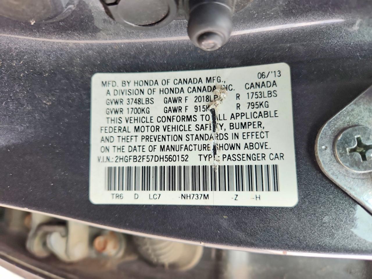 2013 HONDA CIVIC