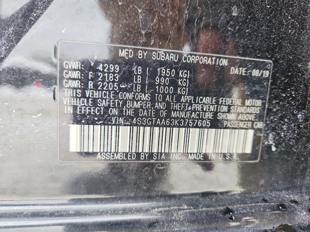 2019 SUBARU IMPREZA