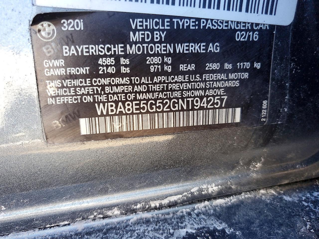 2016 BMW 3 SERIES