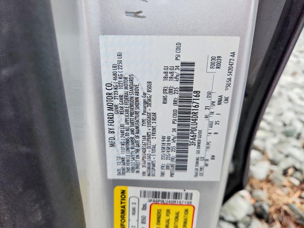 2013 FORD FUSION