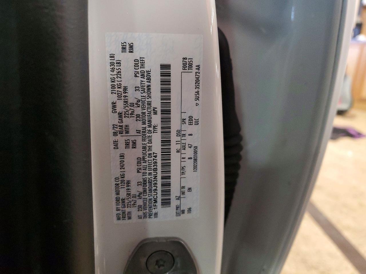 2022 FORD ESCAPE