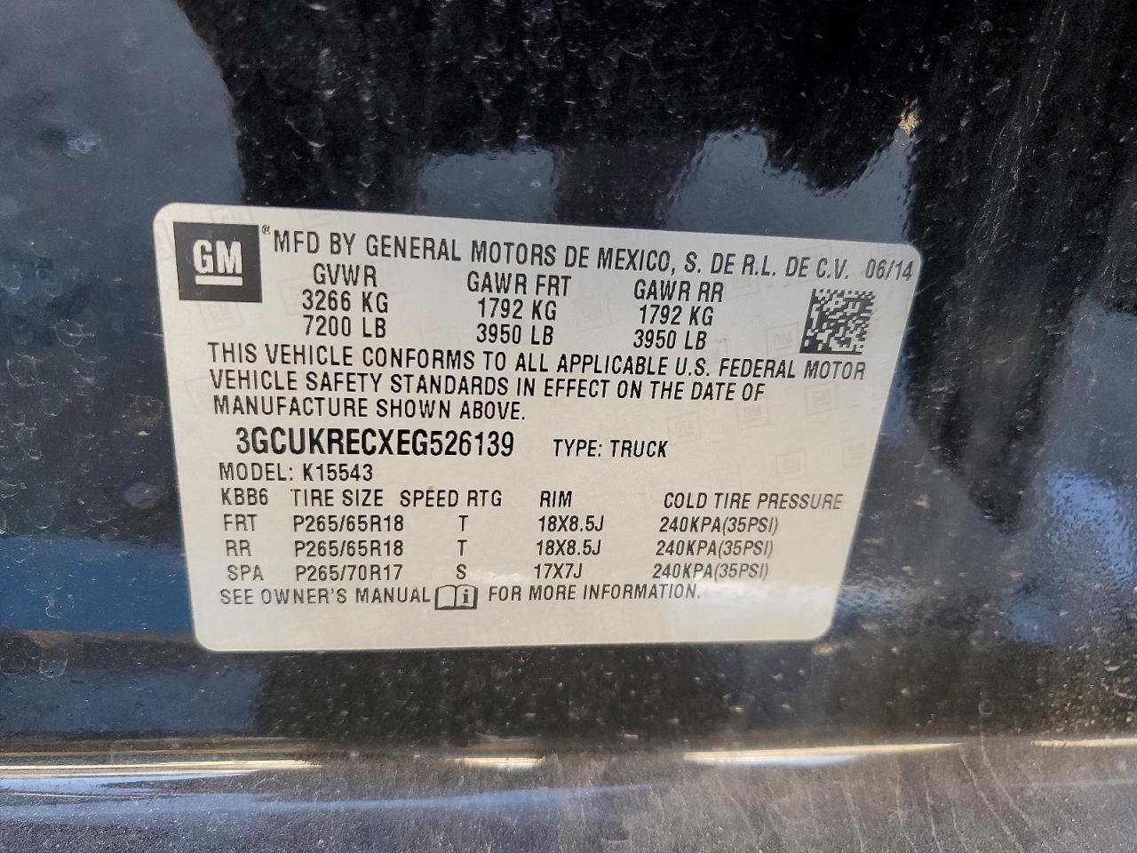 2014 CHEVROLET SILVERADO 1500