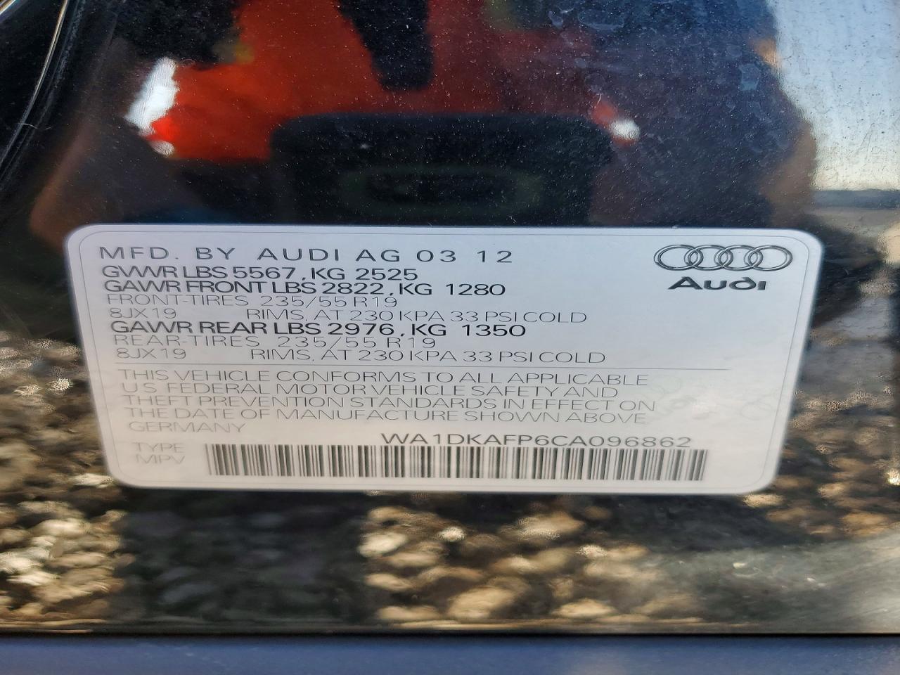 2012 AUDI Q5