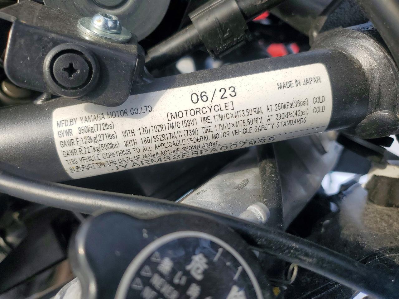 2023 YAMAHA YZFR7