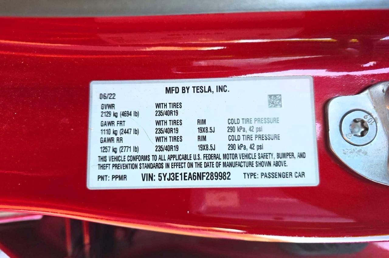2022 TESLA MODEL 3
