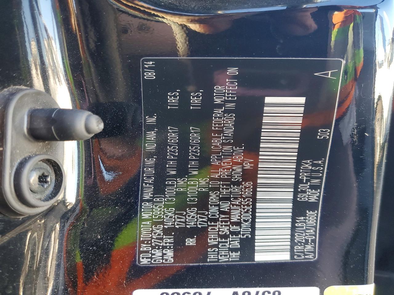 2014 TOYOTA SIENNA