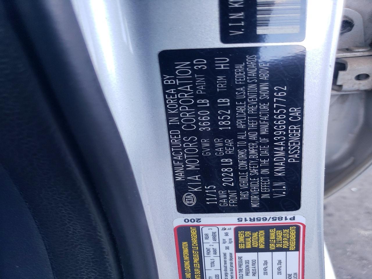 2016 KIA RIO
