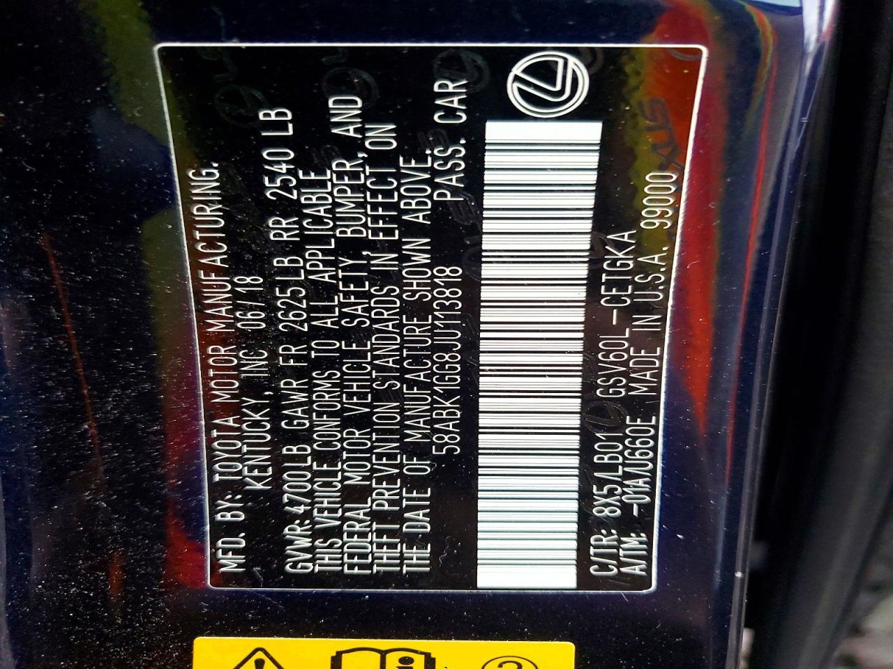 2018 LEXUS ES 350