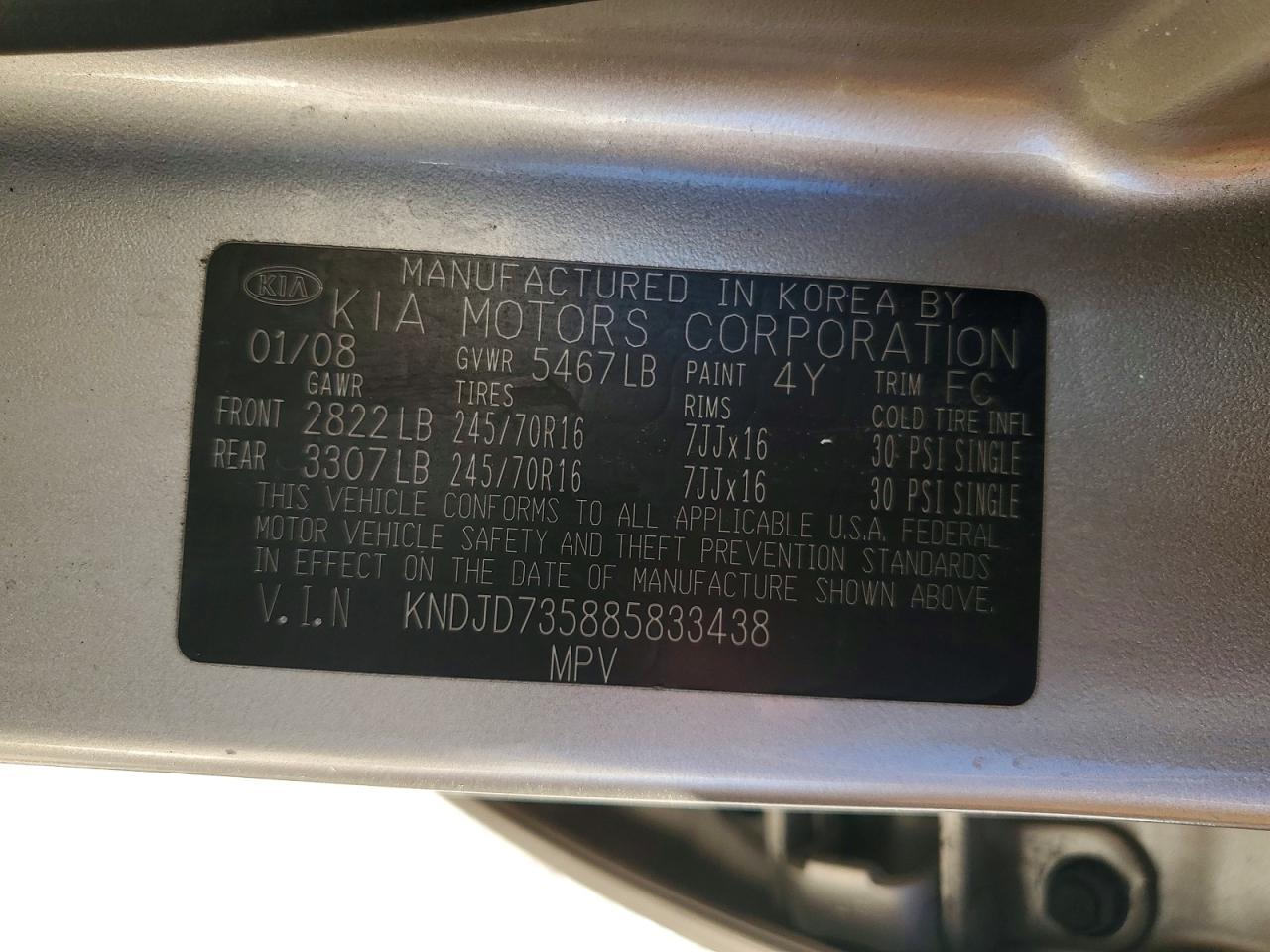 2008 KIA SORENTO
