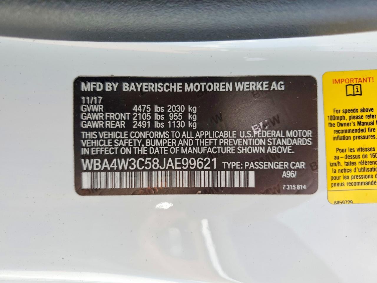 2018 BMW 4 Series