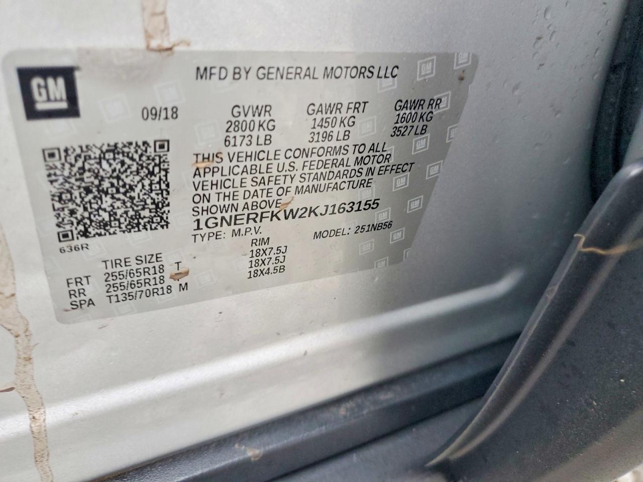 2019 CHEVROLET TRAVERSE