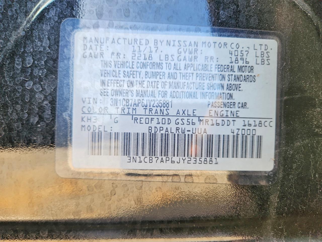 2018 NISSAN SENTRA