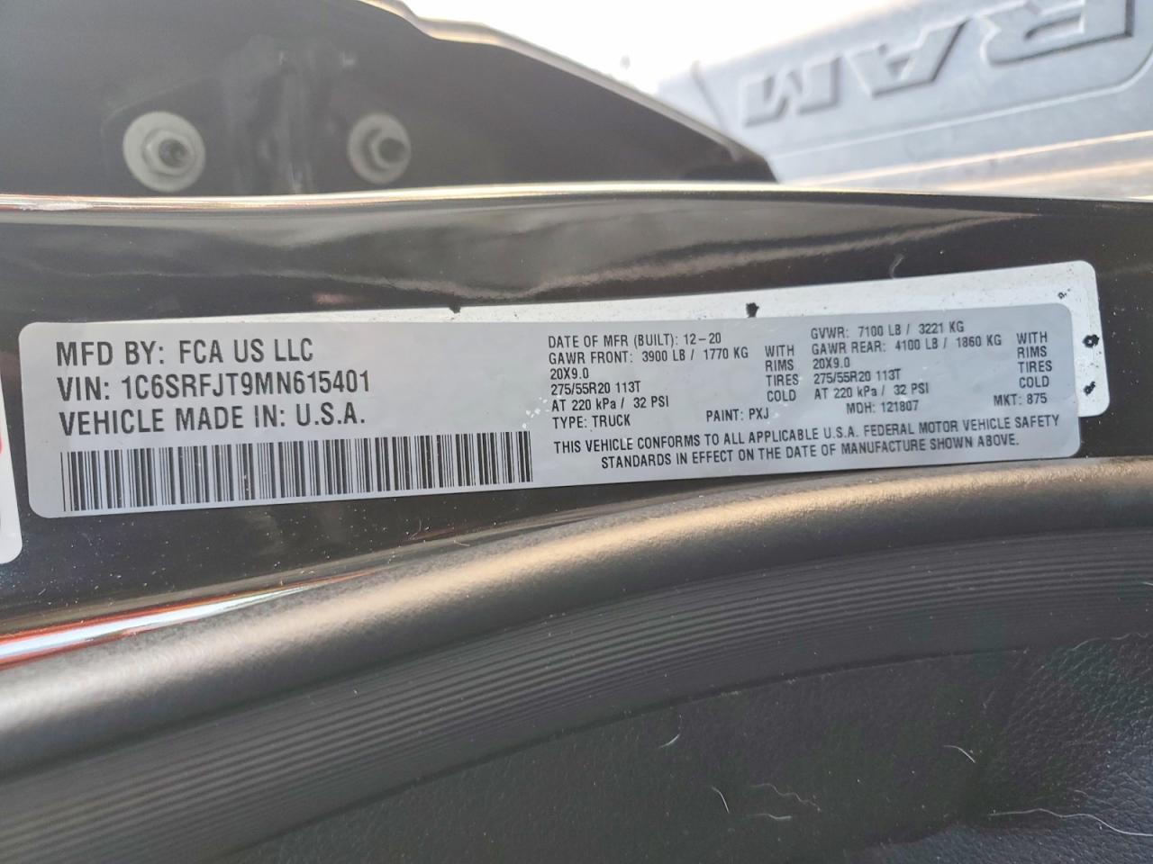 2021 RAM 1500