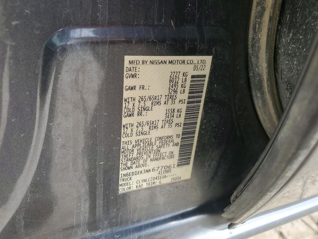 2022 NISSAN Frontier