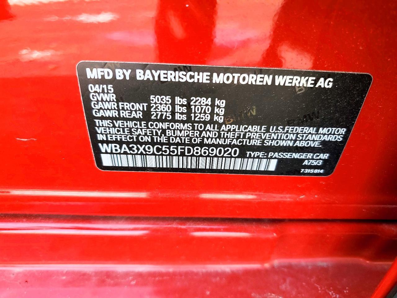 2015 BMW 3 SERIES