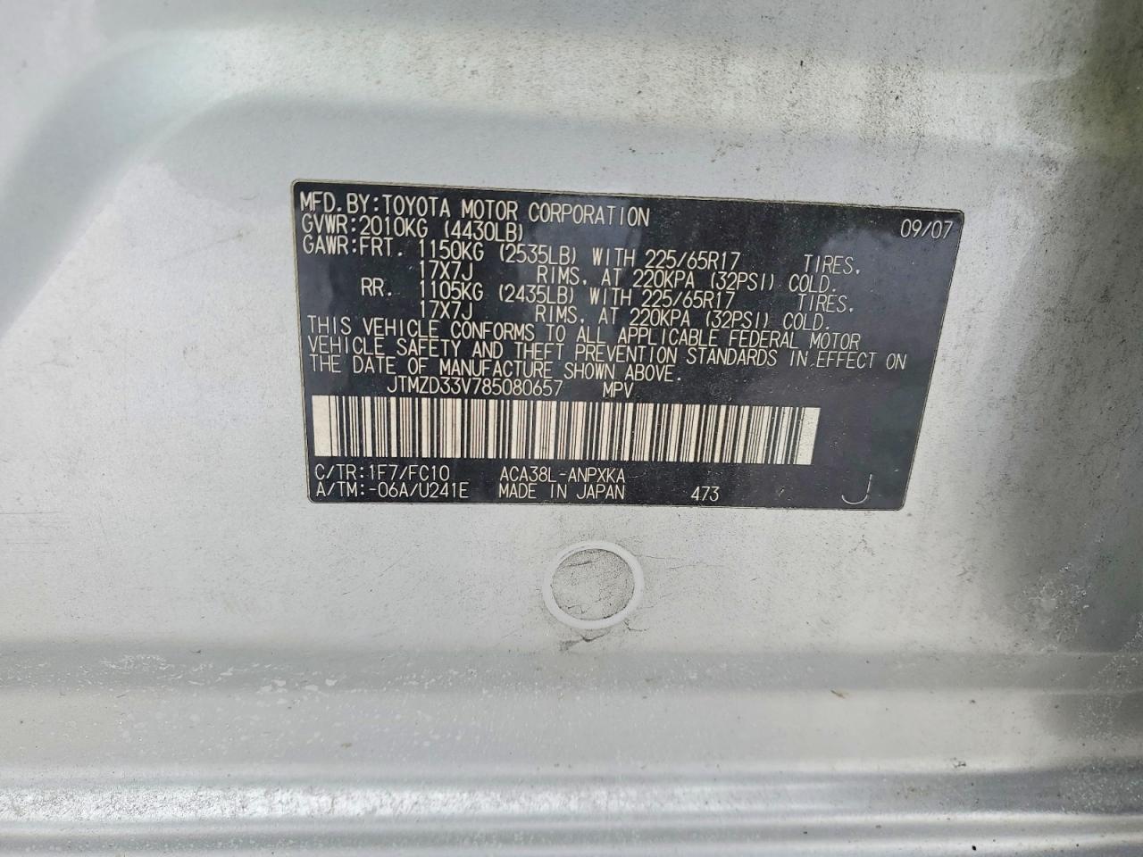 2008 TOYOTA RAV4