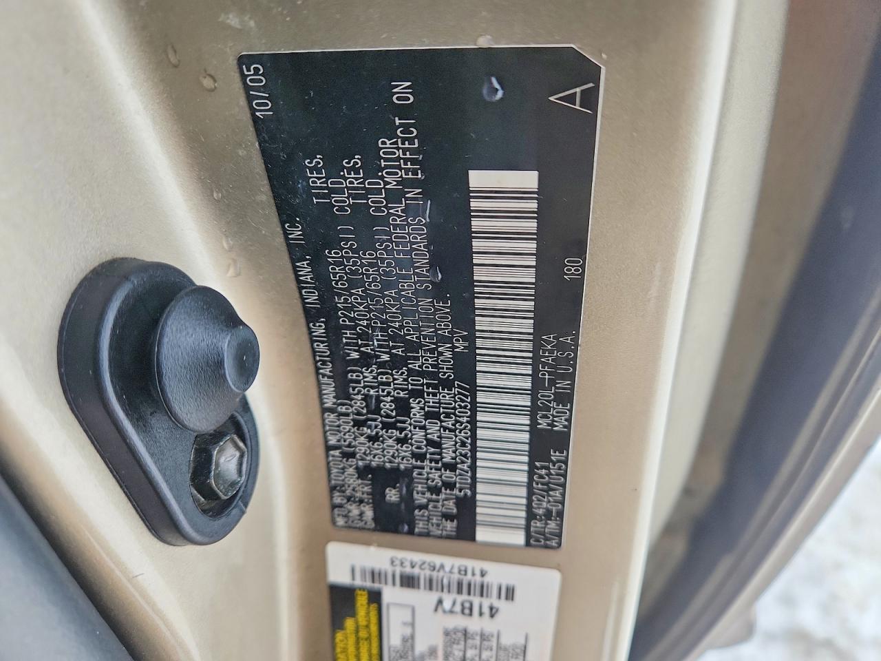 2006 TOYOTA SIENNA