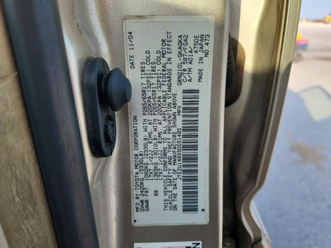 2005 TOYOTA 4Runner