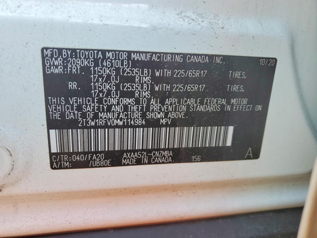 2021 TOYOTA RAV4