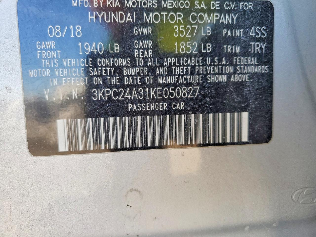 2019 HYUNDAI ACCENT