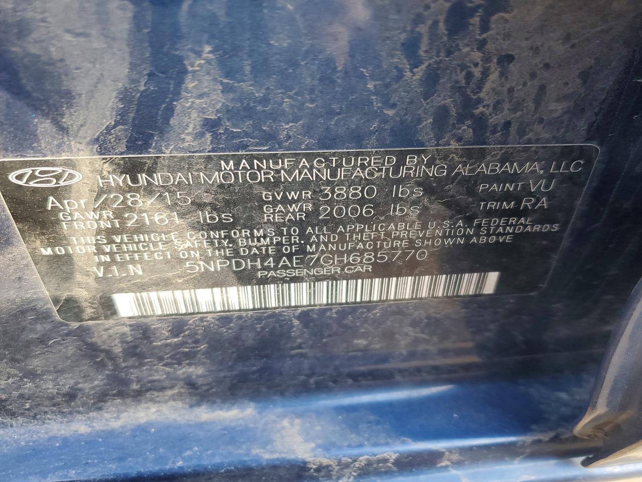 2016 HYUNDAI ELANTRA