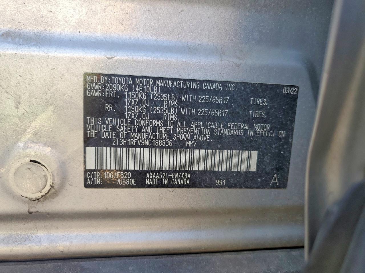 2022 TOYOTA RAV4