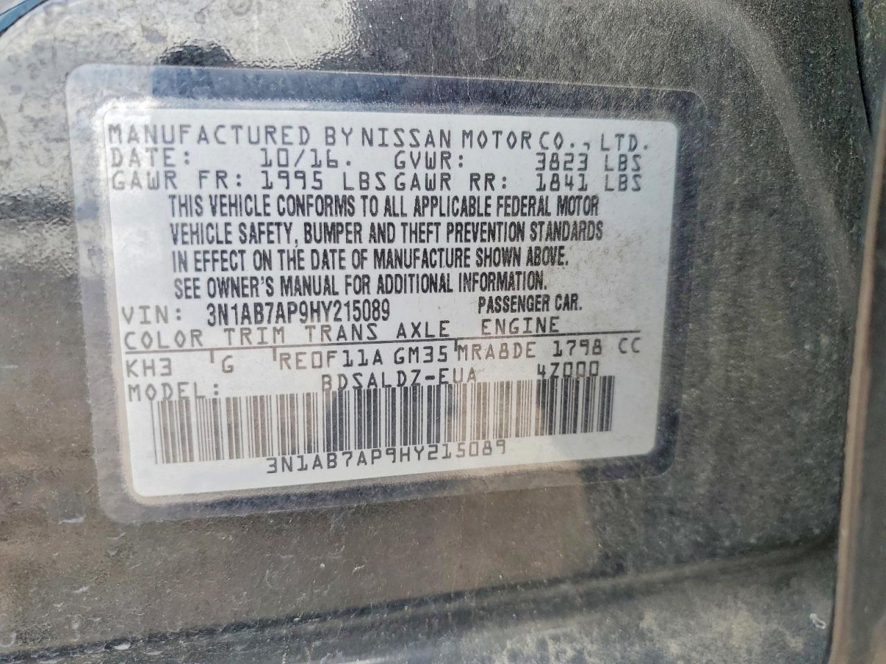 2017 NISSAN SENTRA