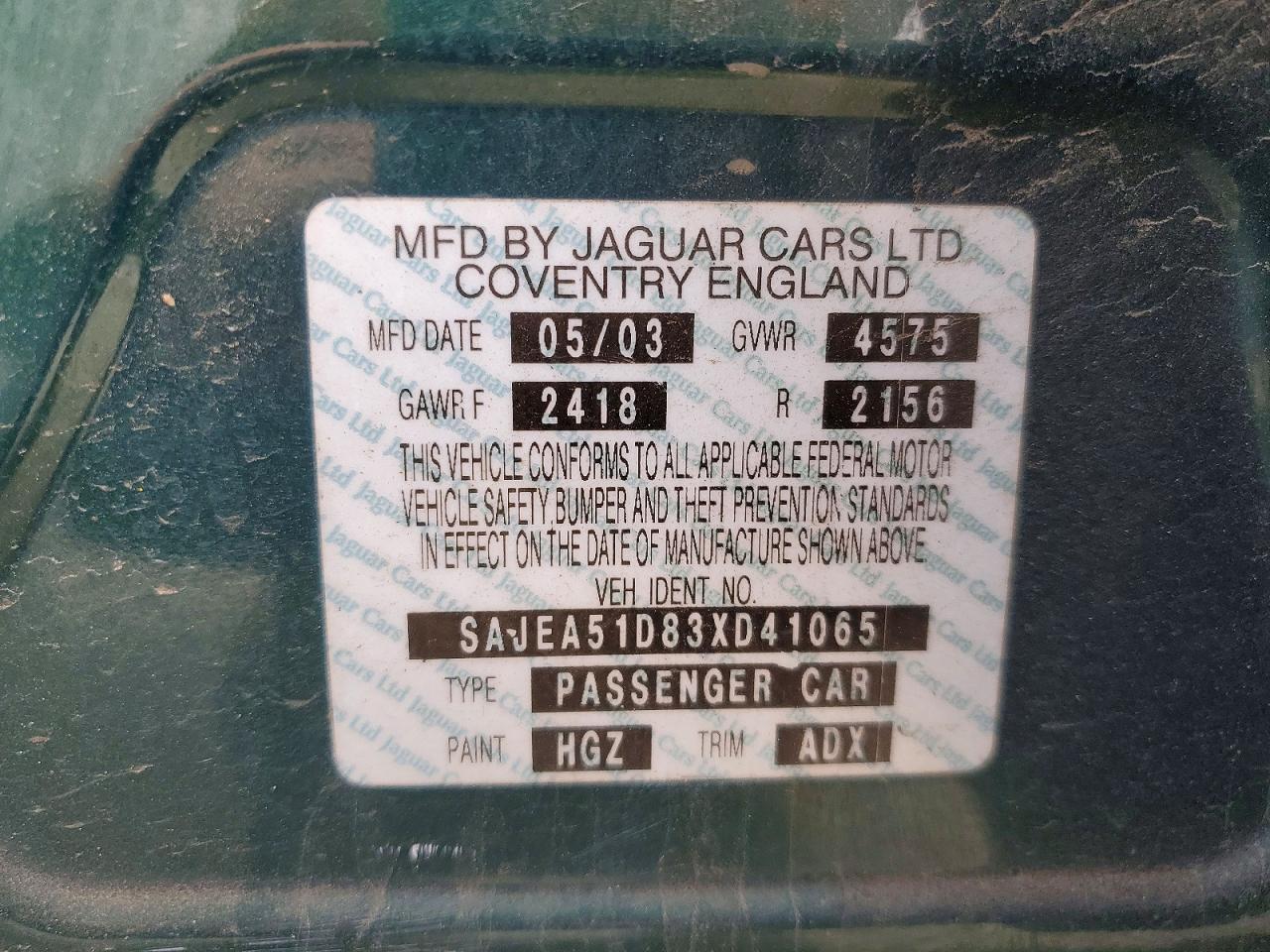 2003 JAGUAR X-Type