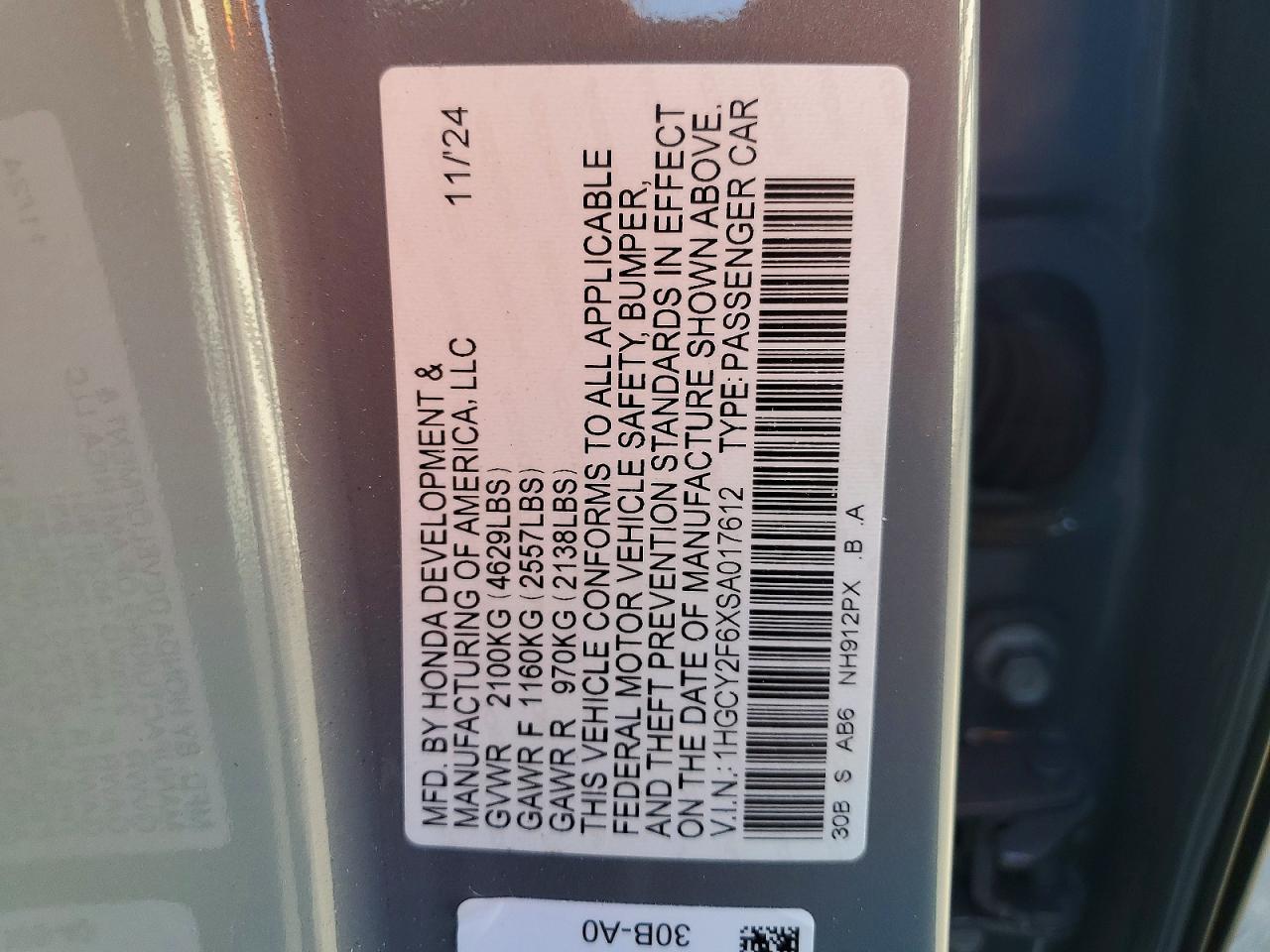 2025 HONDA ACCORD