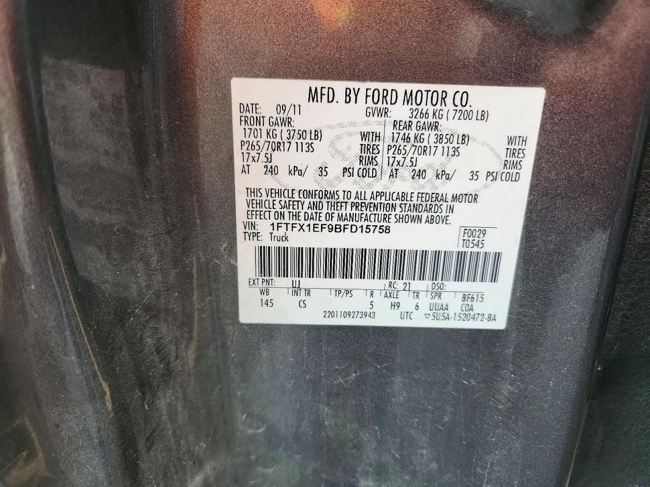 2011 FORD F-150