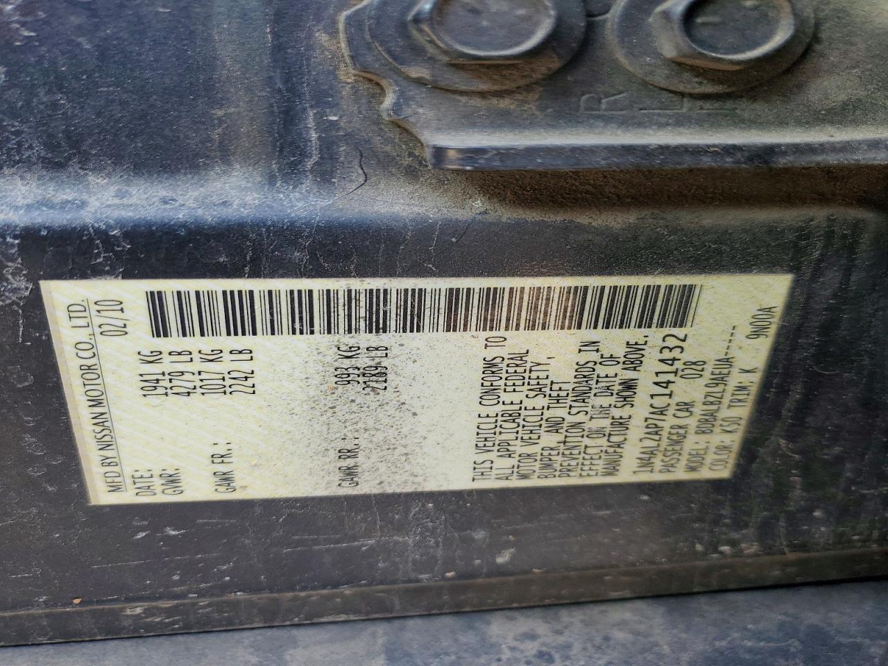 2010 NISSAN ALTIMA