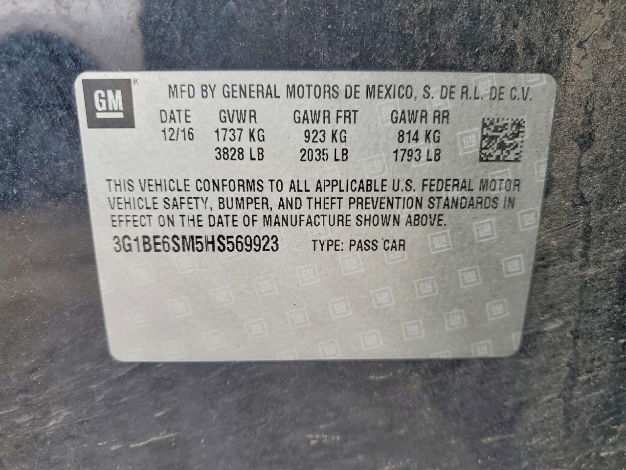 2017 CHEVROLET CRUZE