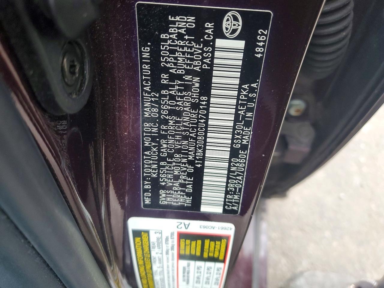 2012 TOYOTA Avalon