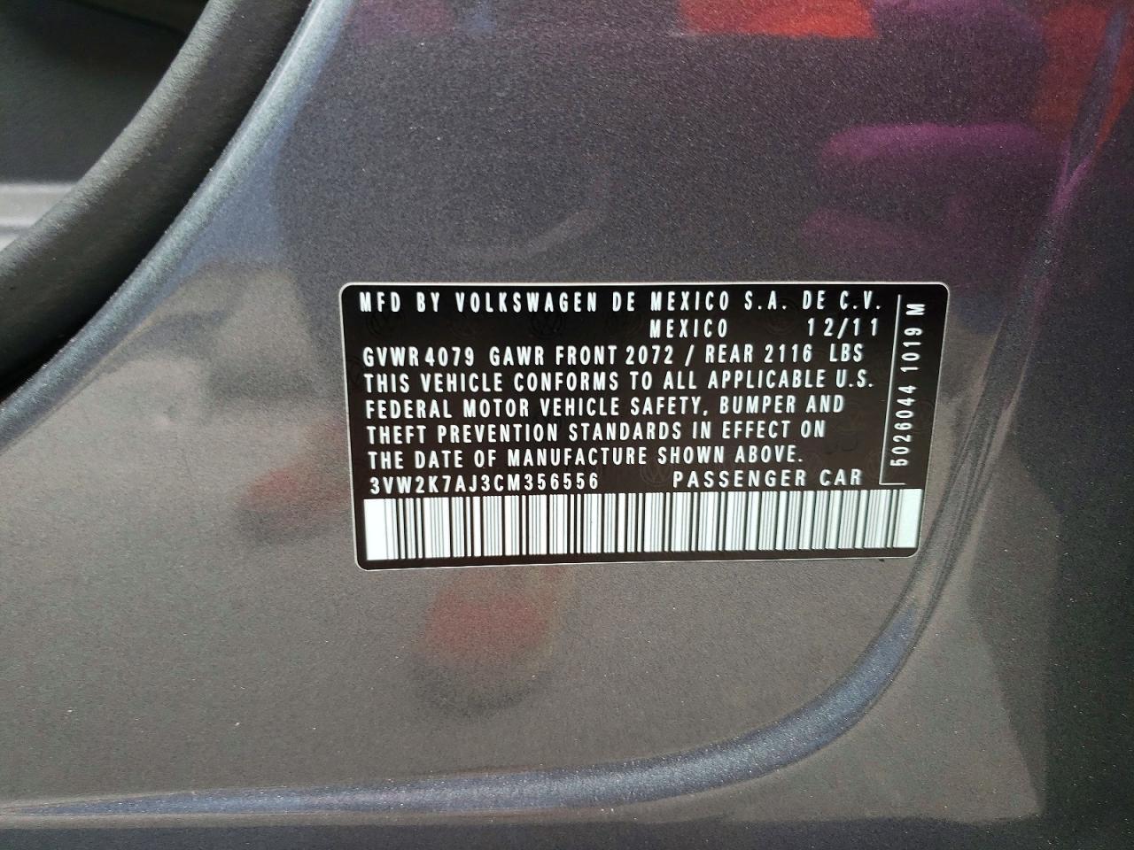 2012 VOLKSWAGEN JETTA