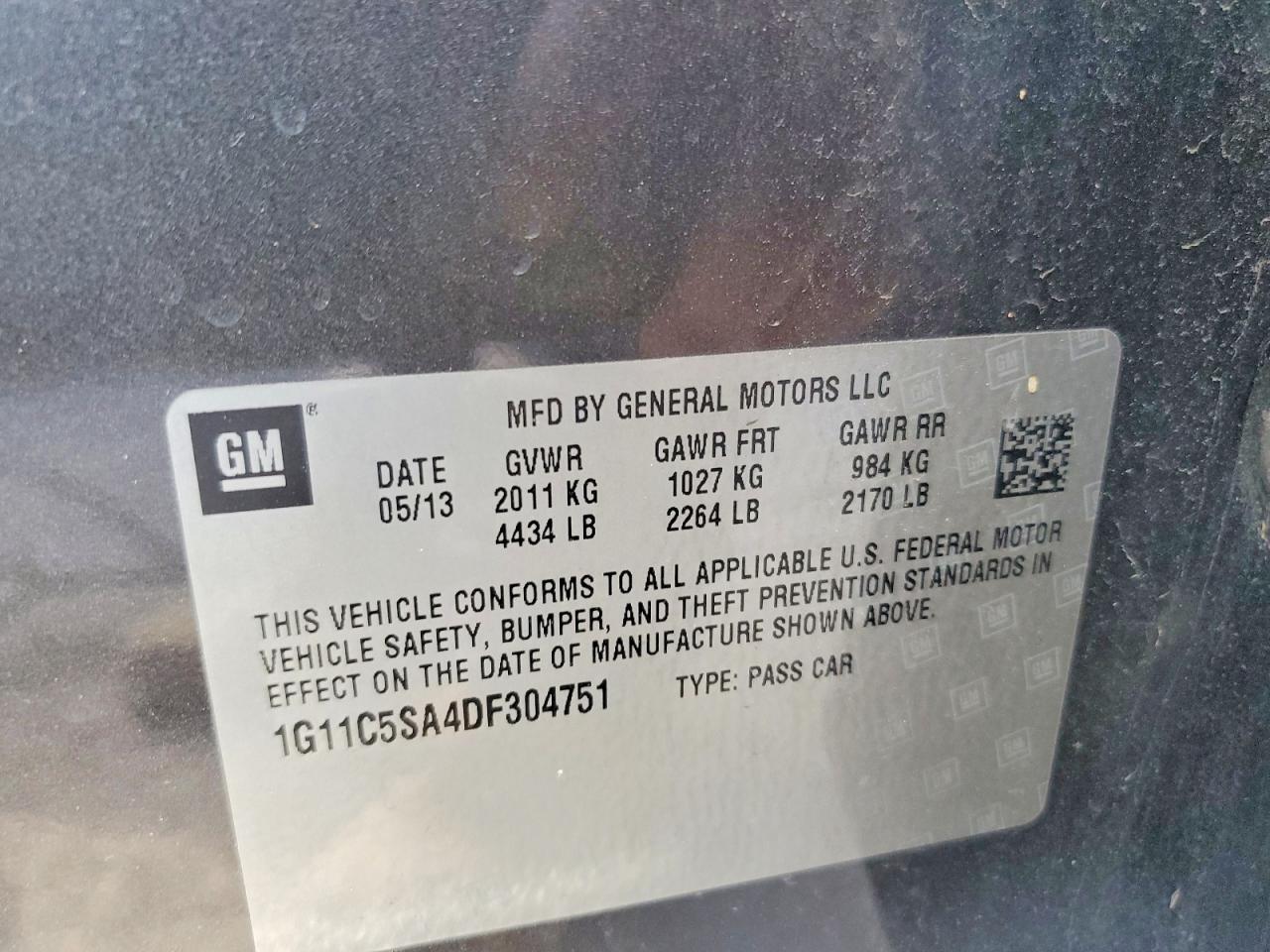 2013 CHEVROLET MALIBU
