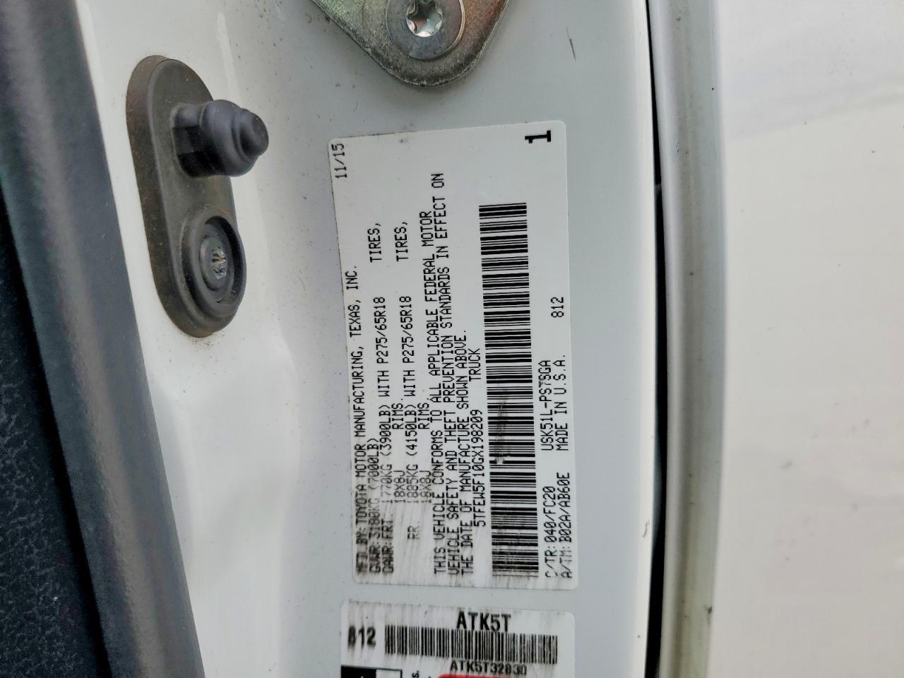 2016 TOYOTA TUNDRA