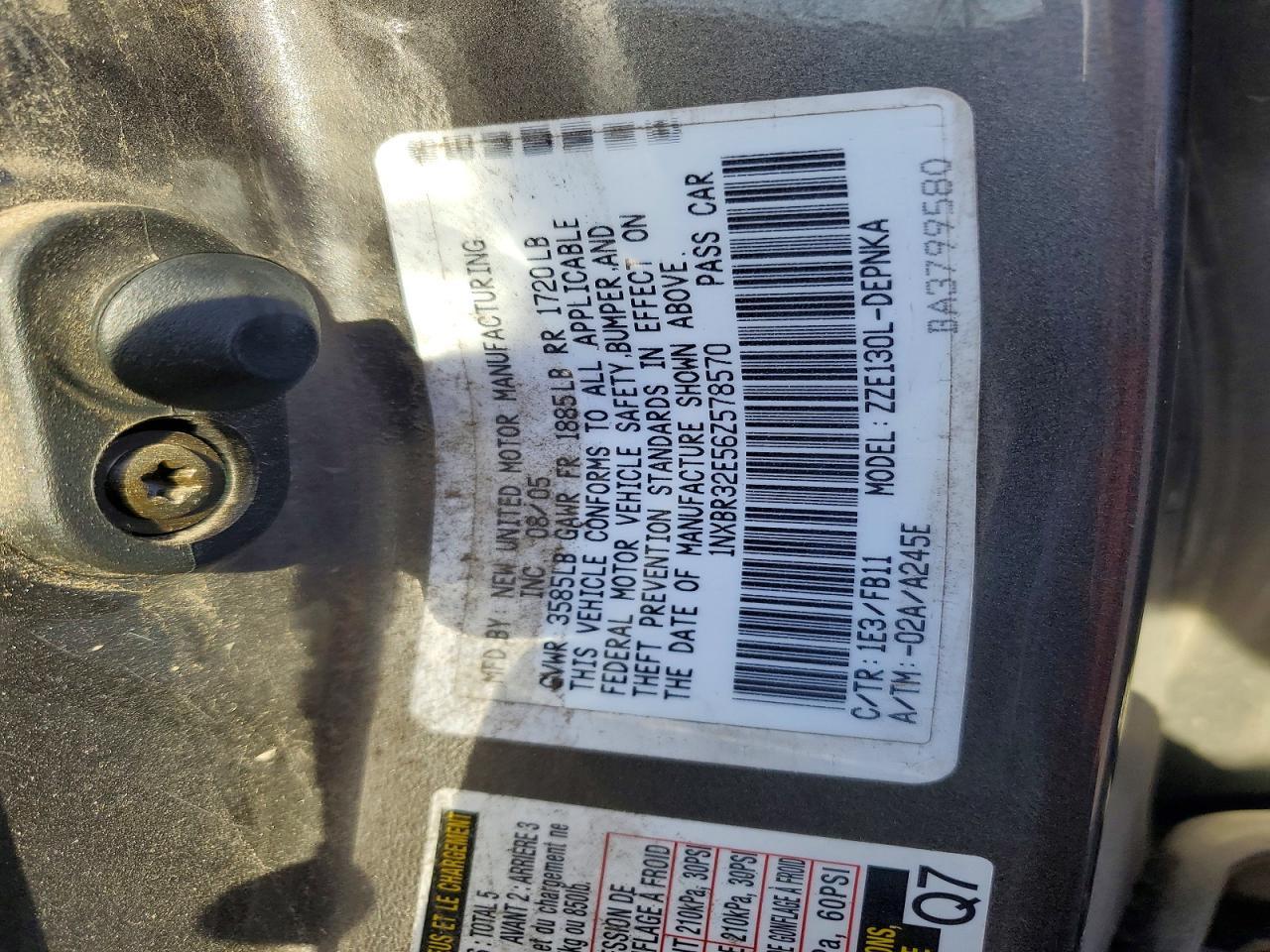 2006 TOYOTA COROLLA