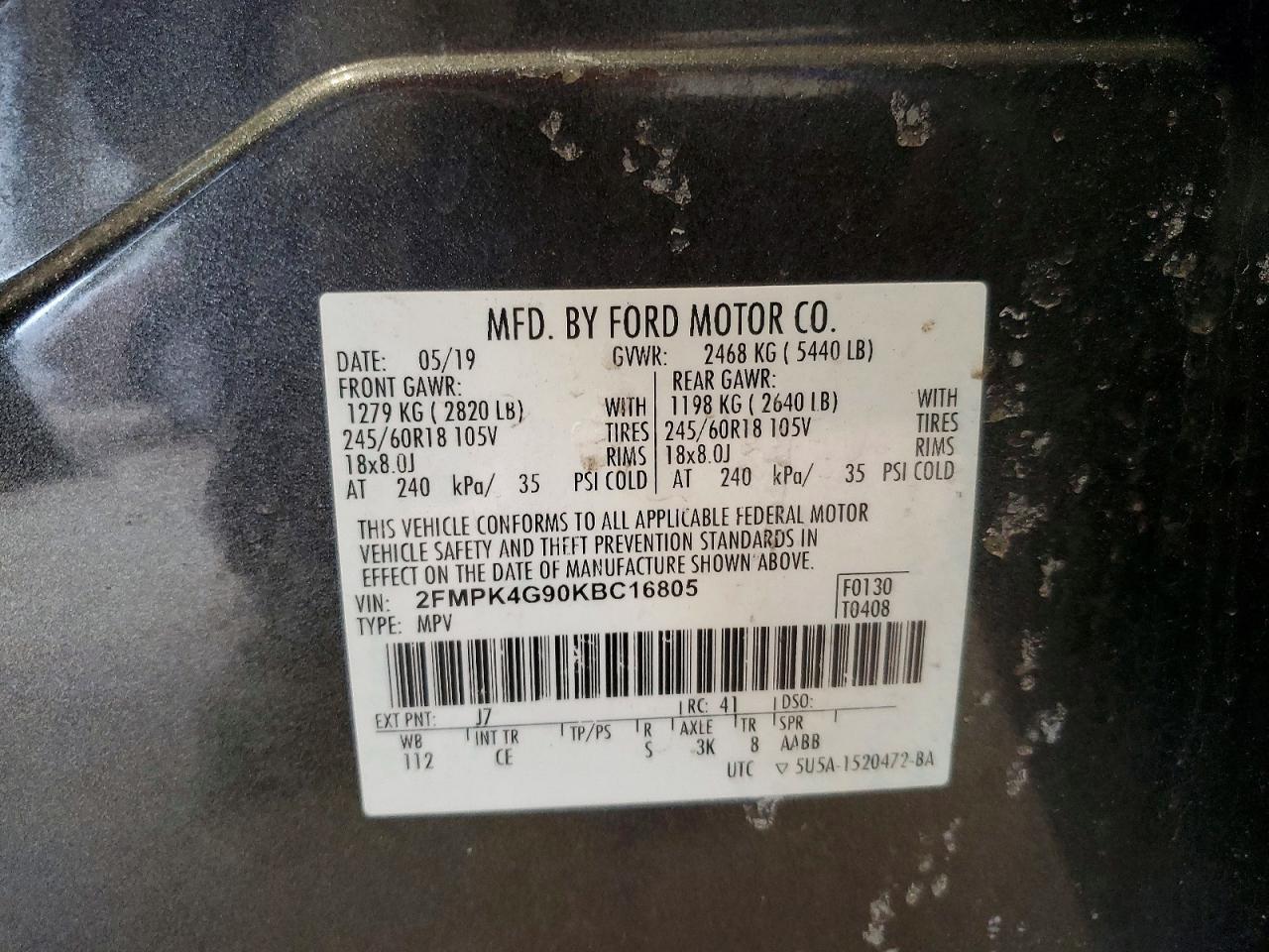 2019 FORD EDGE
