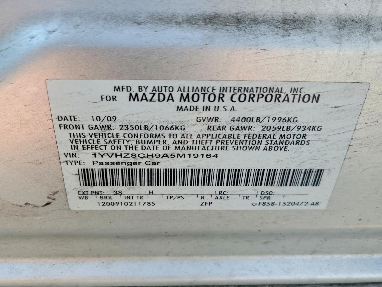 2010 MAZDA 6