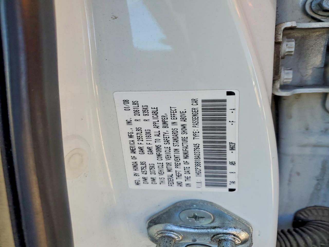 2008 HONDA ACCORD