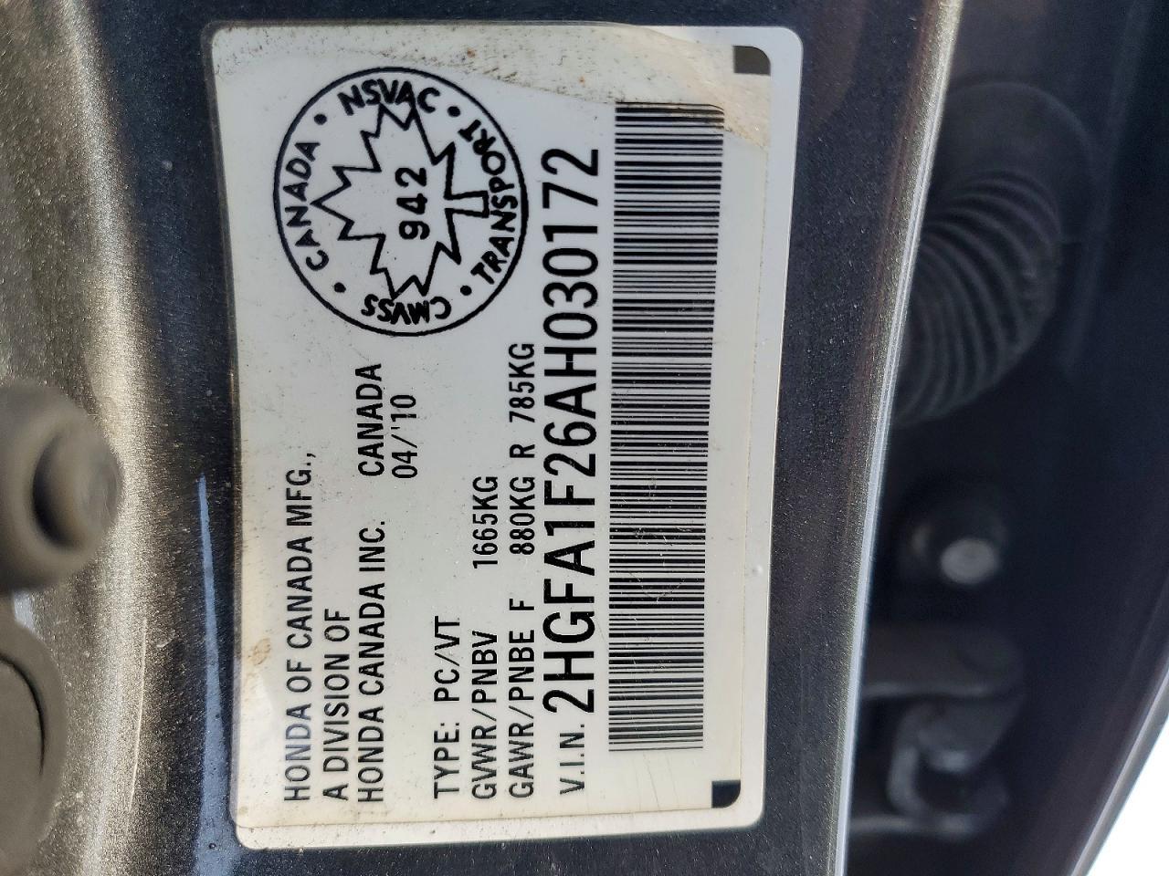 2010 HONDA CIVIC