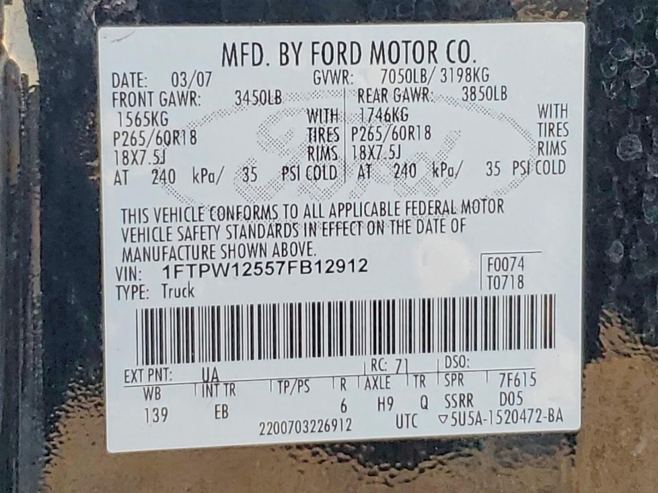 2007 FORD F-150 Lightning